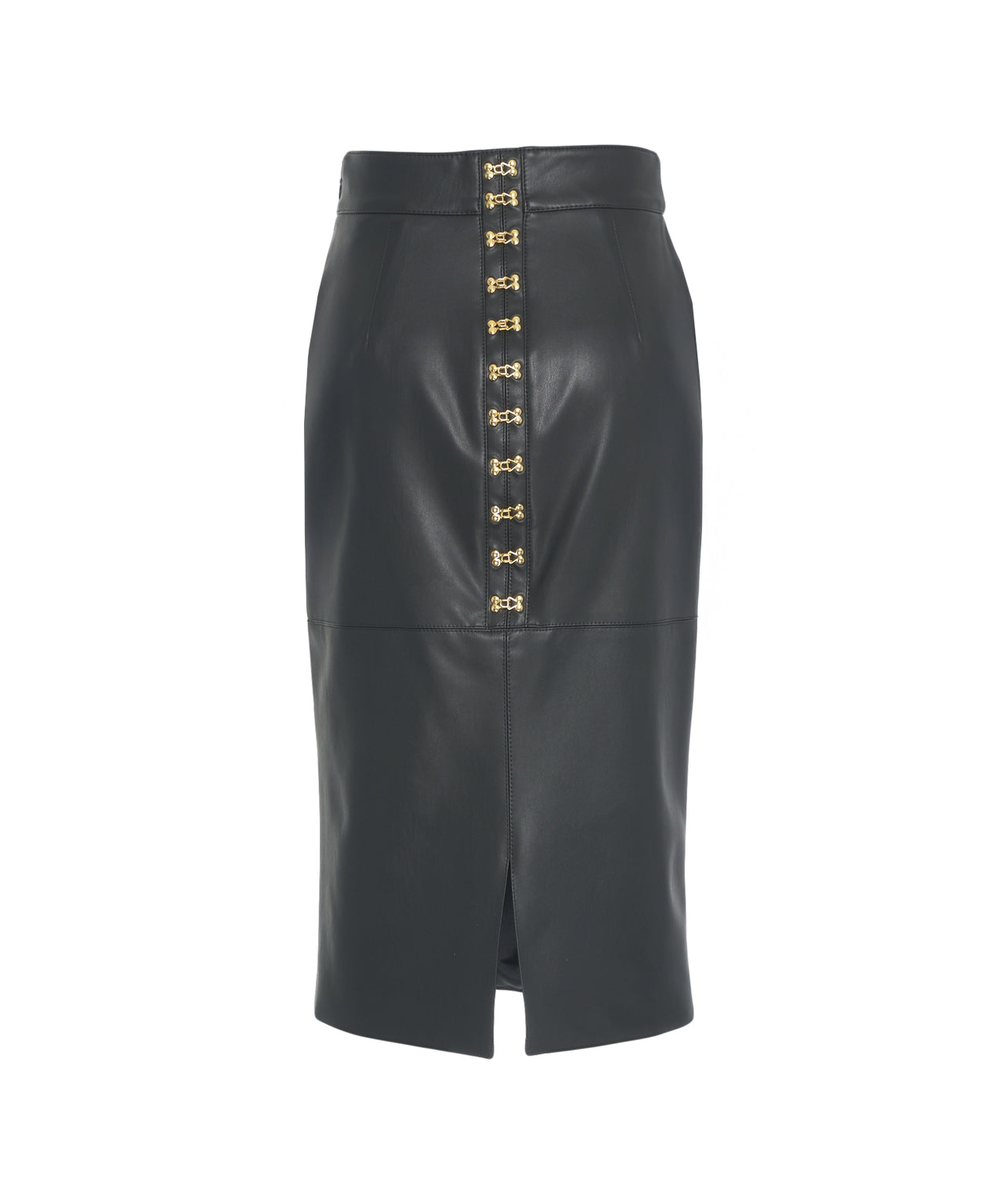 ELISABETTA FRANCHI Eco-Leather Midi Pencil Skirt