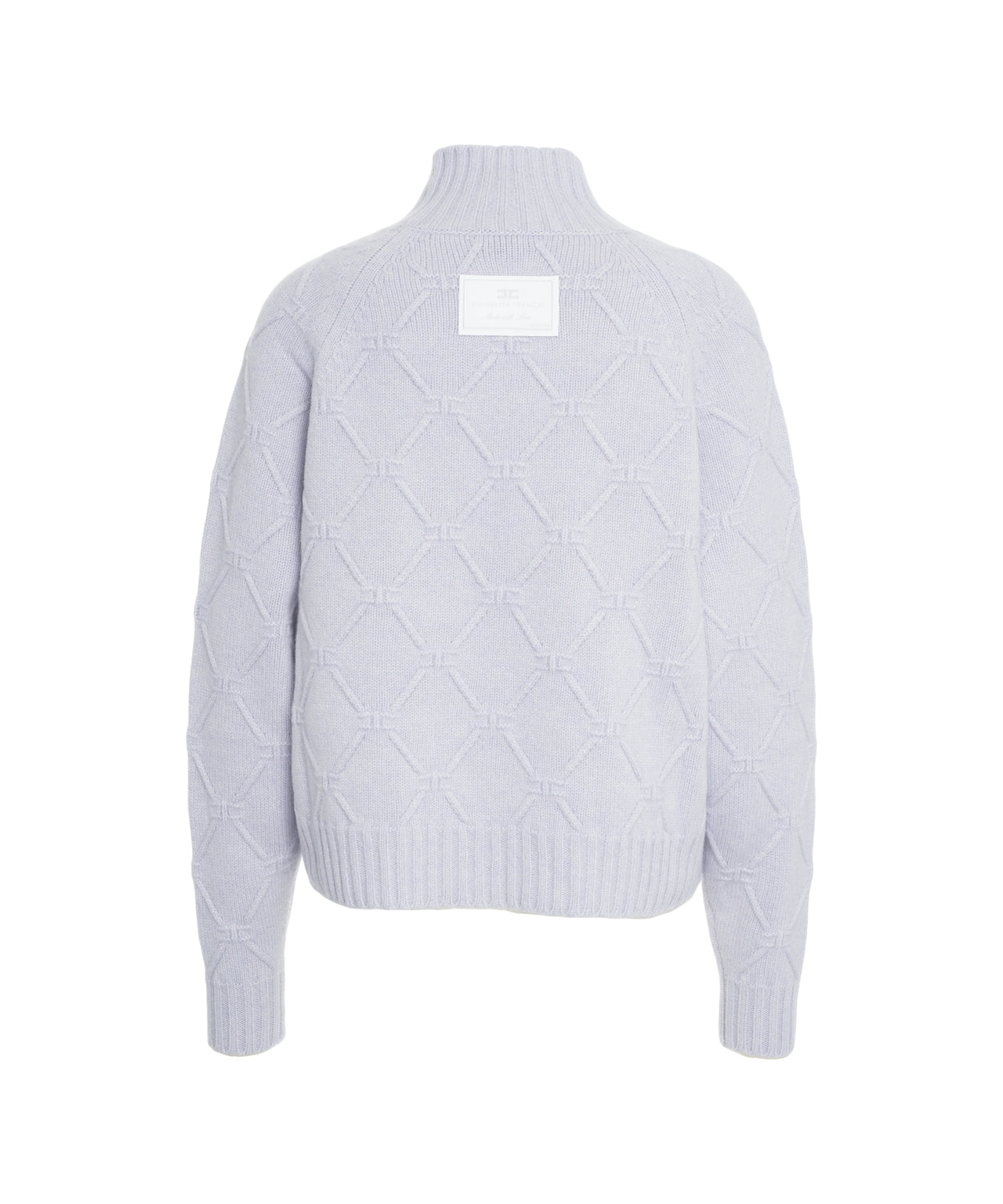 ELISABETTA FRANCHI Elegant High Collar Knit Sweater