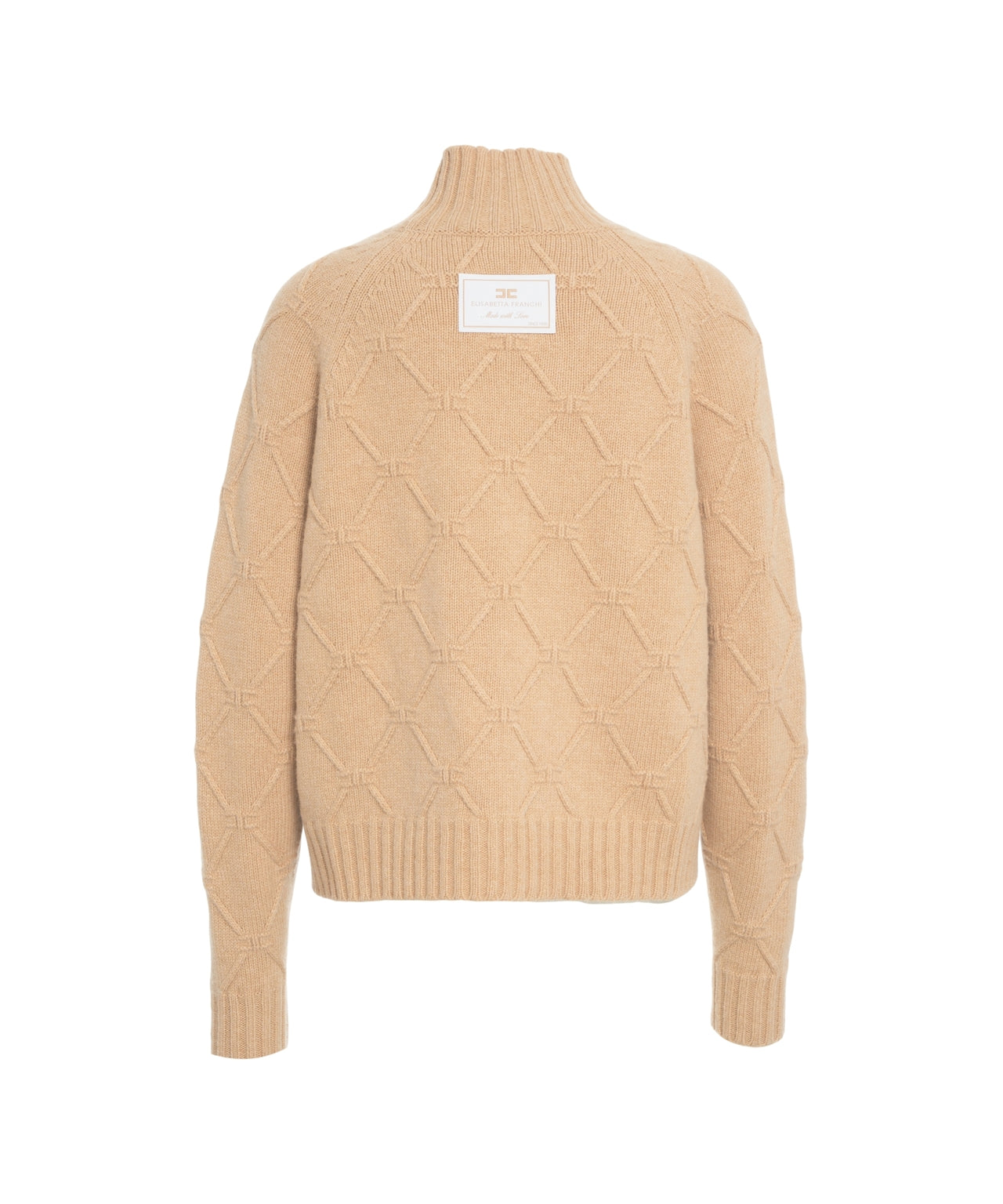 ELISABETTA FRANCHI High Collar Knit Sweater
