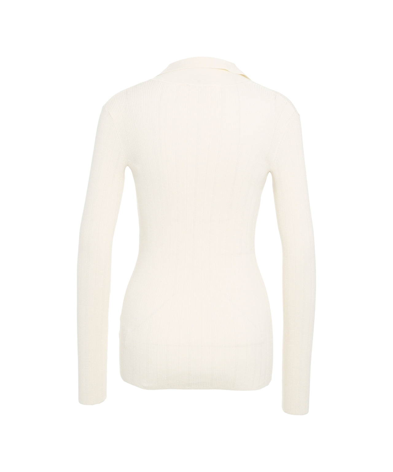 ELISABETTA FRANCHI Elegant Ribbed Sweater with Chain Detail