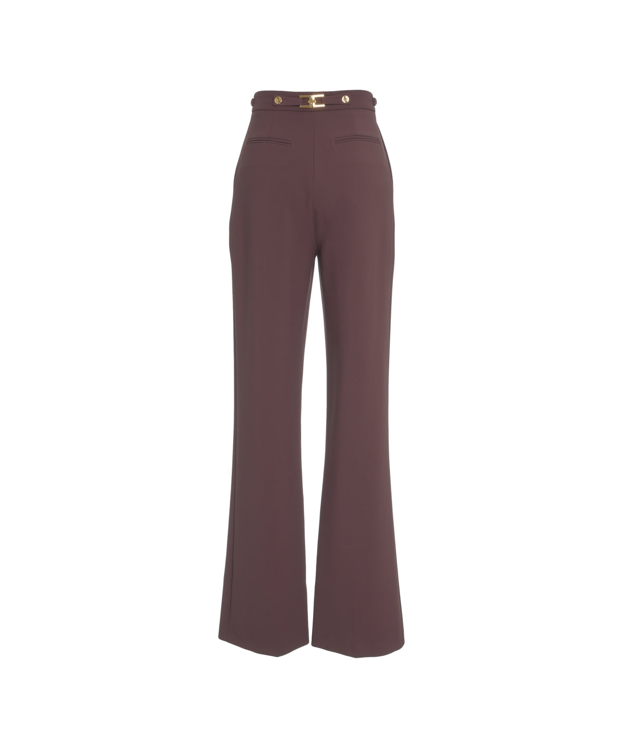 ELISABETTA FRANCHI Wide-Leg Trousers with Pleats for Women