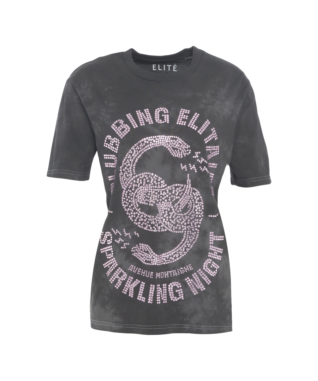 Elite Women's T-Shirt with Snake Rhinestone Design