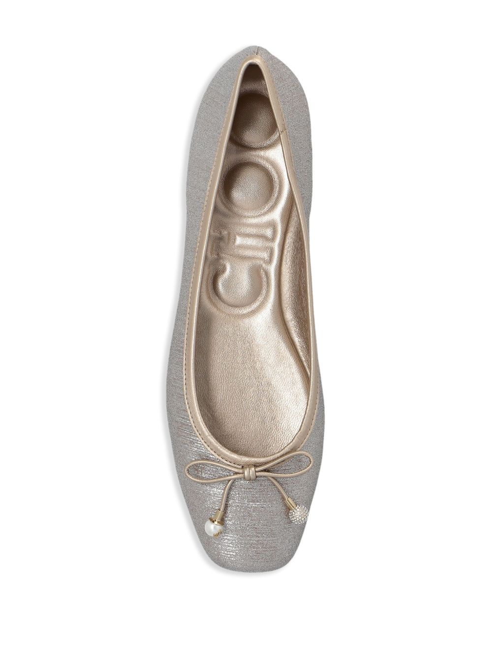 JIMMY CHOO Elegant Flat Leather Ballet Flats