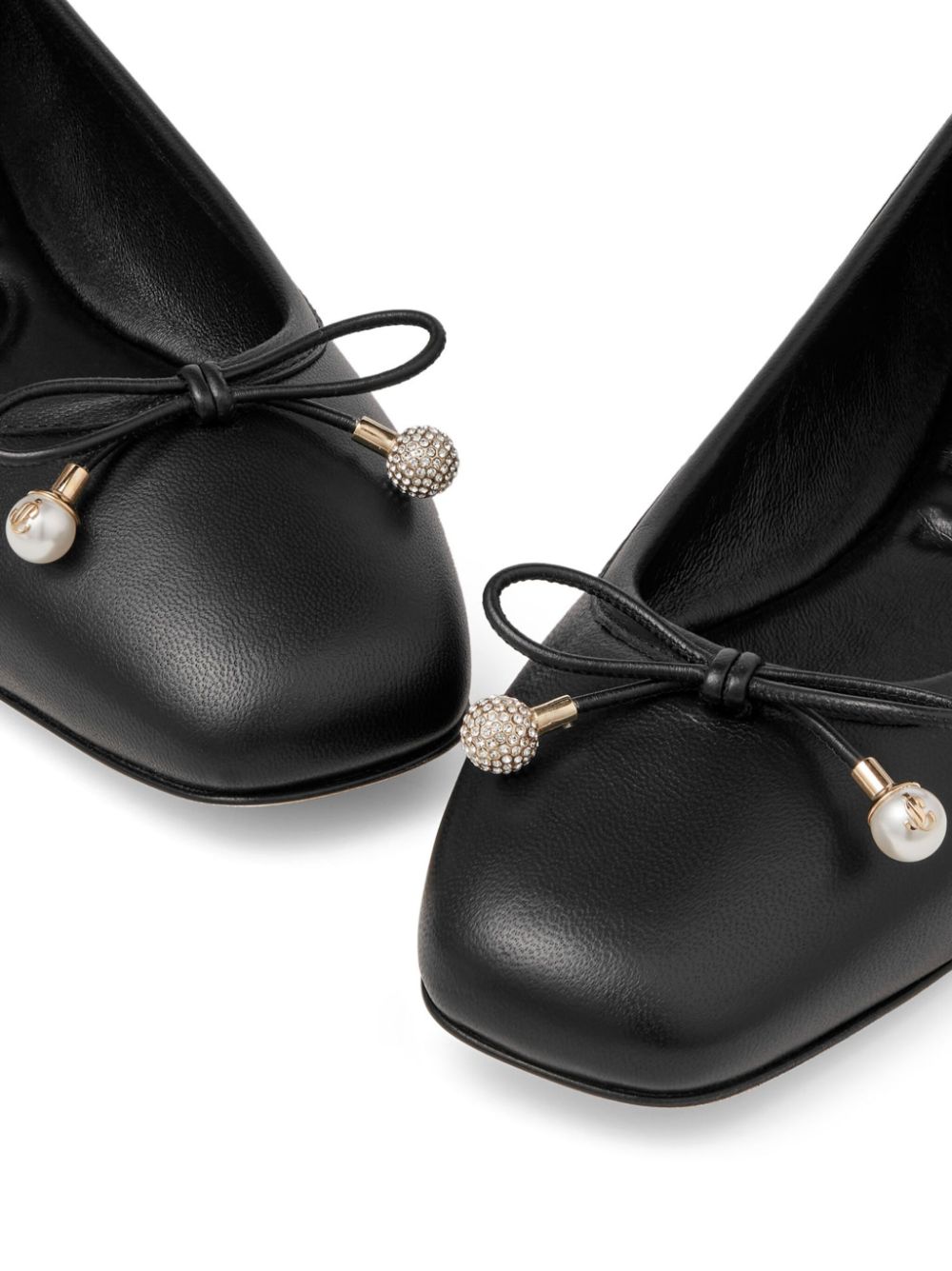JIMMY CHOO Elme Flat Leather Ballet Flats