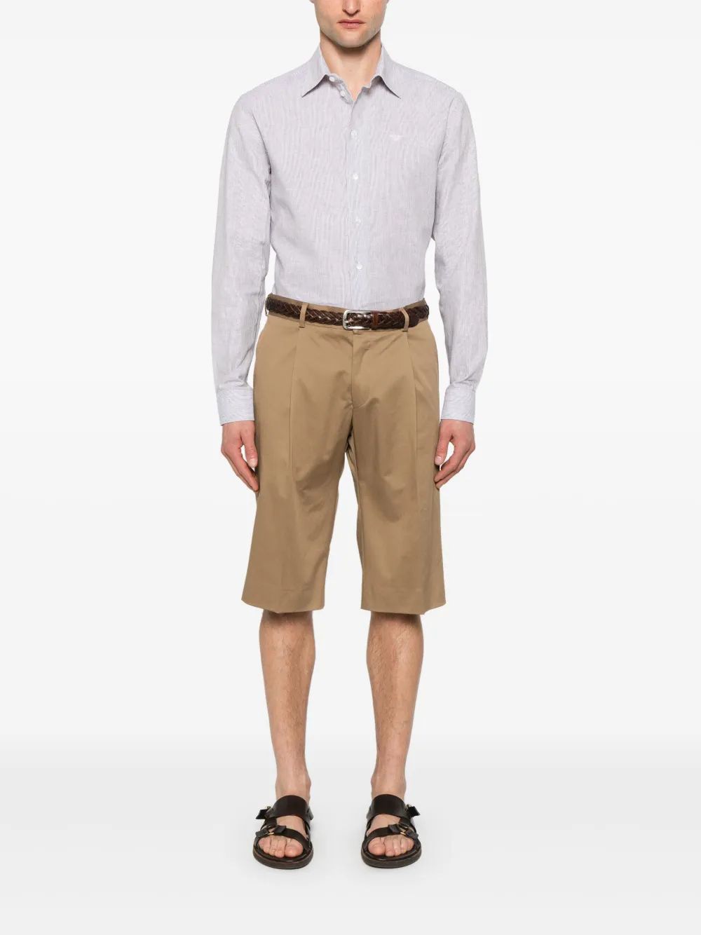 EMPORIO ARMANI Striped Button-Up Shirt for Men - SS25