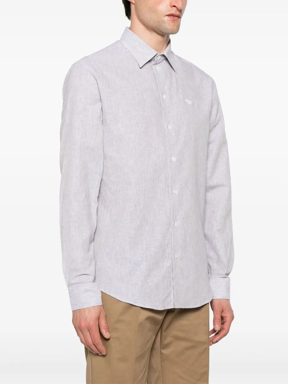 EMPORIO ARMANI Striped Button-Up Shirt for Men - SS25