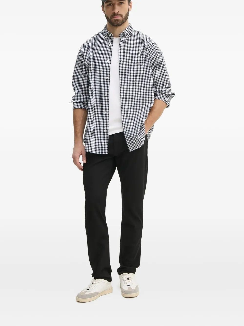 EMPORIO ARMANI Tapered Logo Plaque Jeans