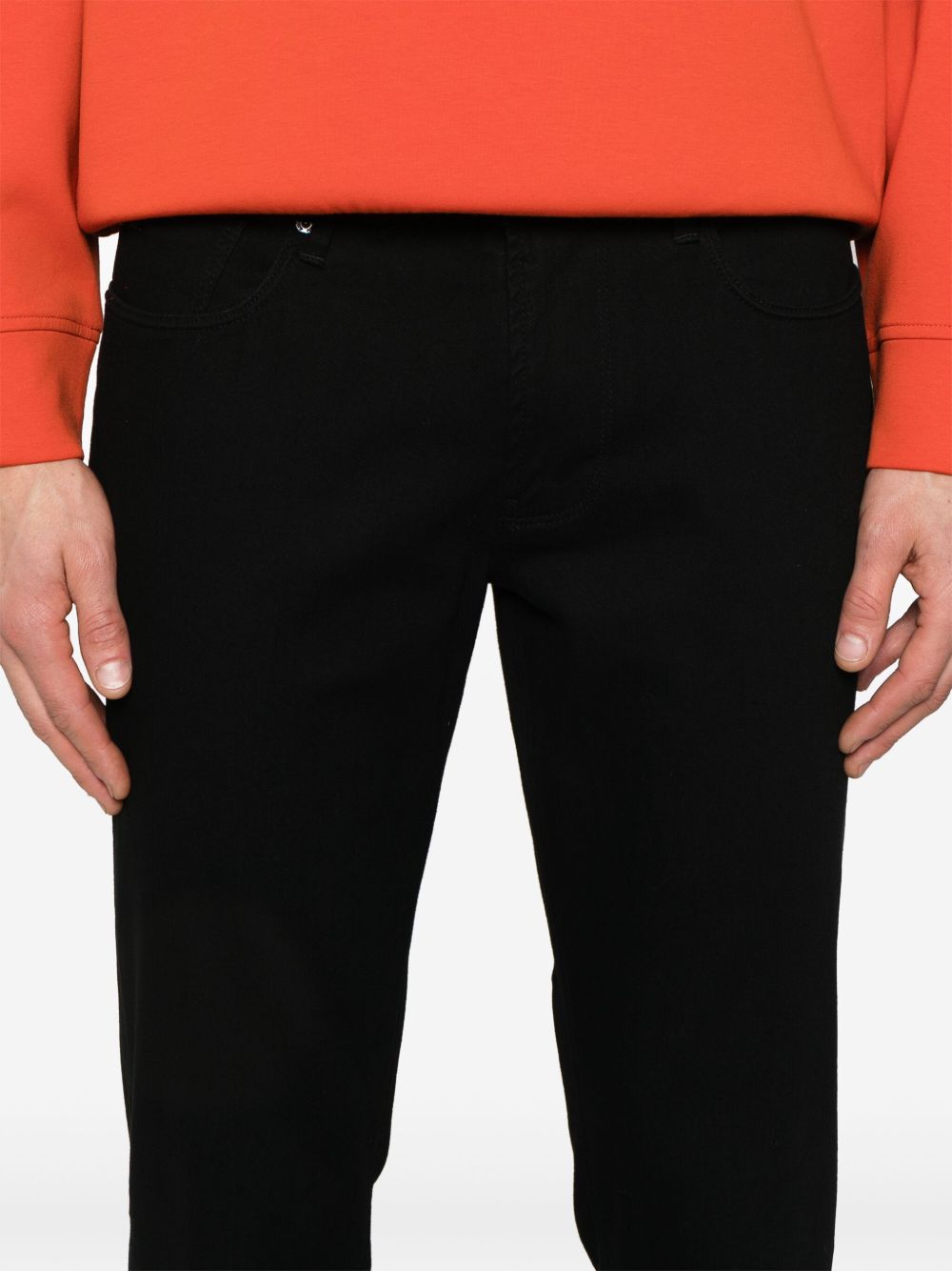 EMPORIO ARMANI Low-Rise Classic Five Pocket Denim Jeans for Men