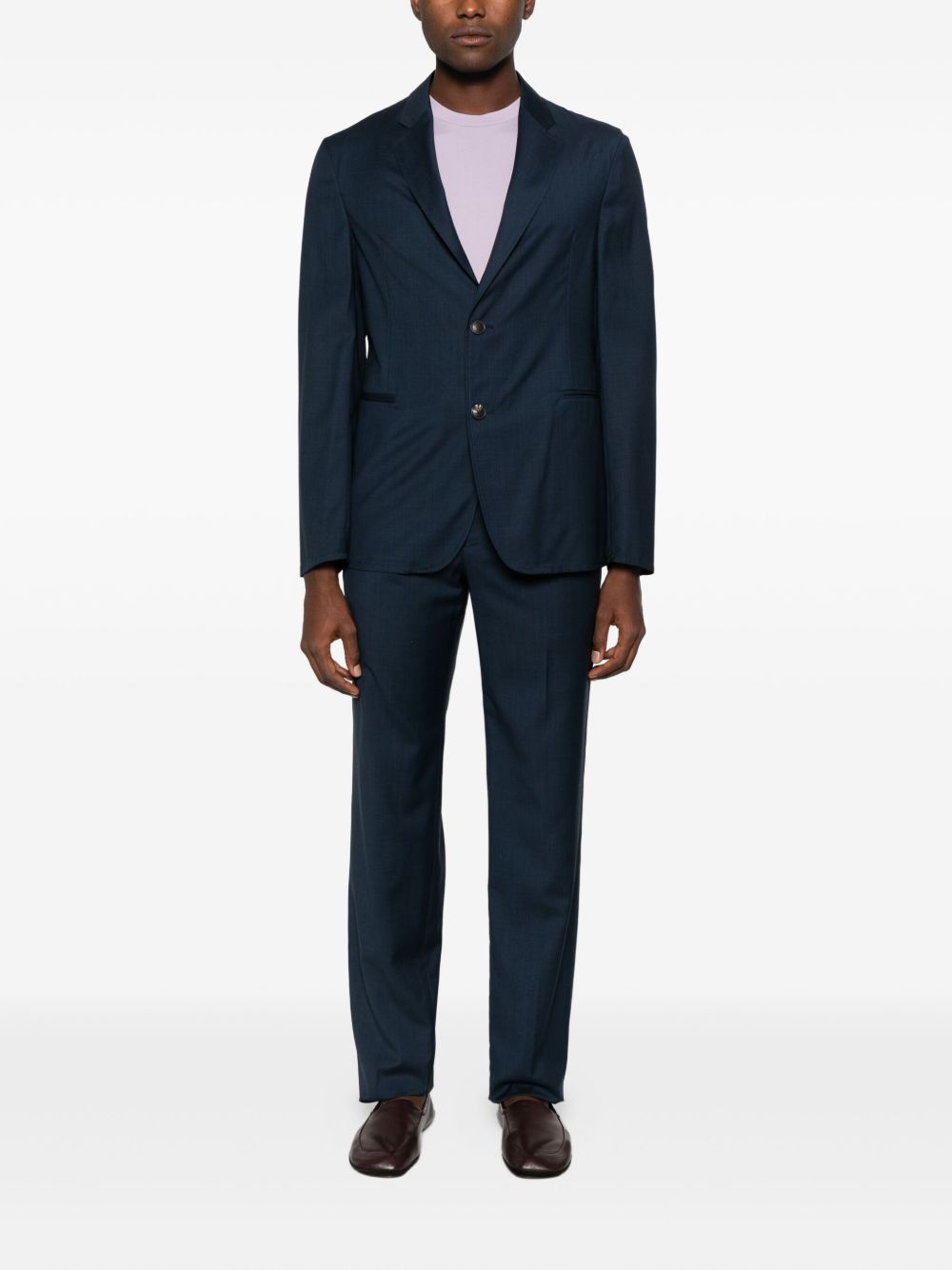 EMPORIO ARMANI Men's Wool Trousers with Elasticated Waistband