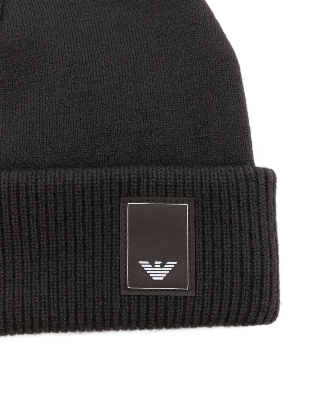 EMPORIO ARMANI Ribbed Wool Beanie for Men