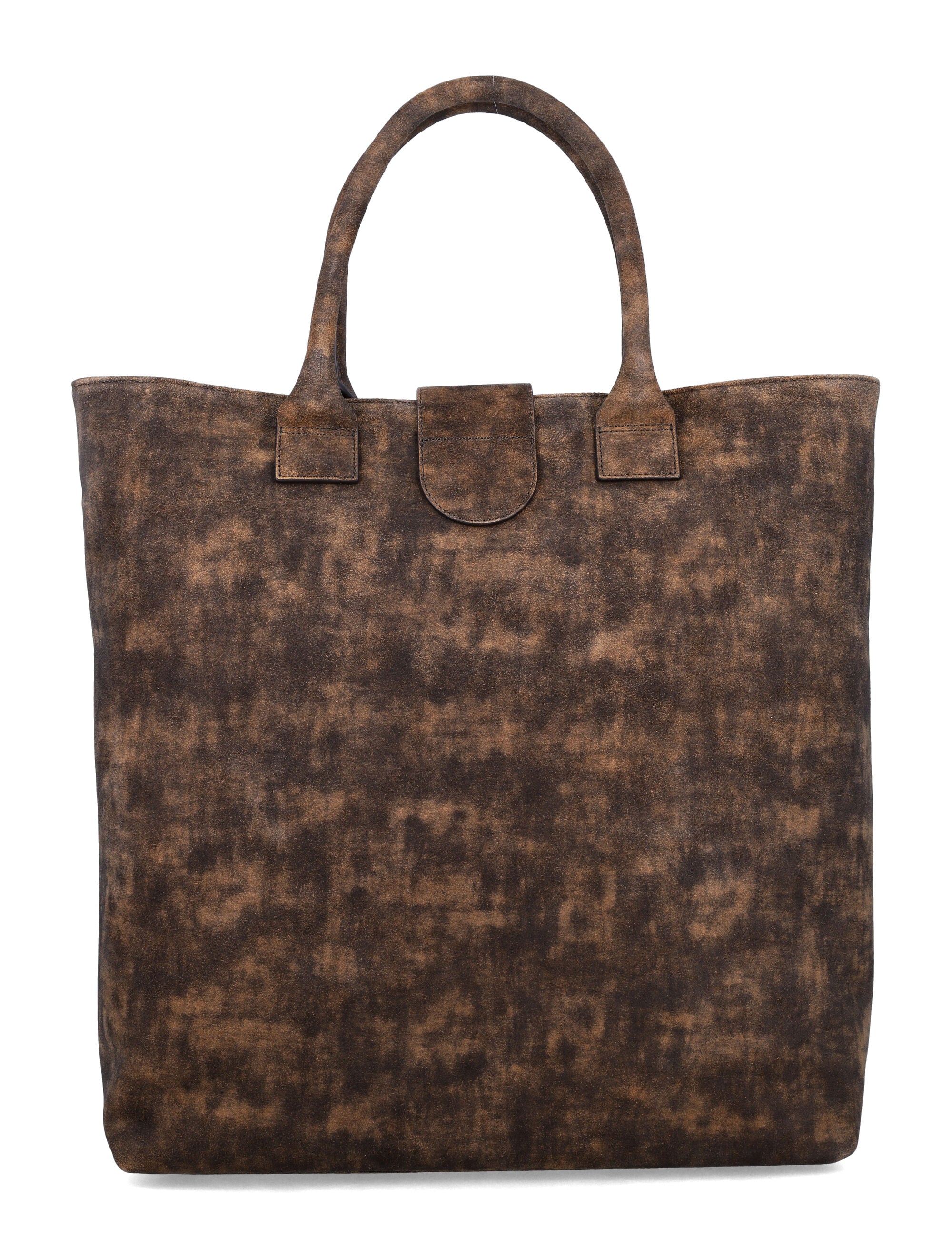 EMPORIO ARMANI Leather Tote Handbag with Buckle Detail