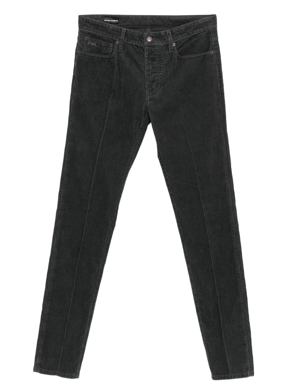 EMPORIO ARMANI Cotton Corduroy Trousers for Men - FW25