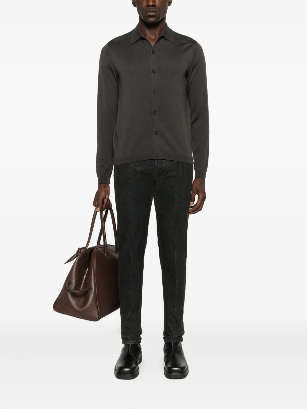 EMPORIO ARMANI Cotton Corduroy Trousers for Men - FW25