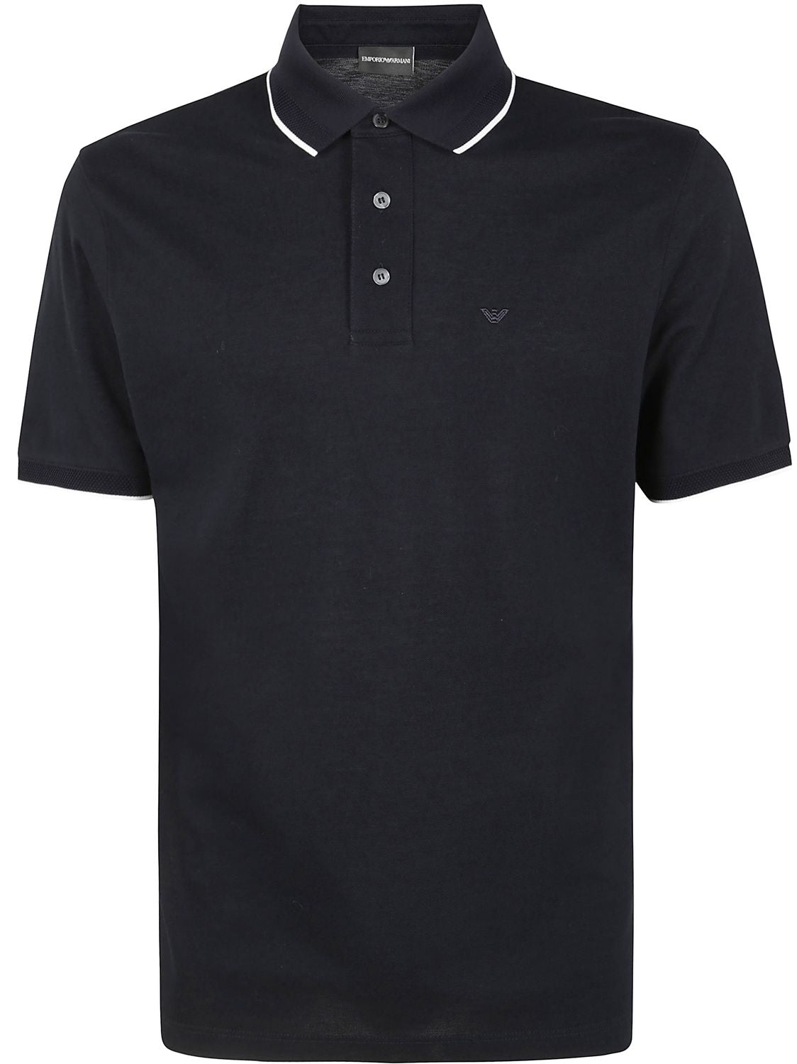 EMPORIO ARMANI Logo Embroidered Polo Shirt - Men’s Apparel