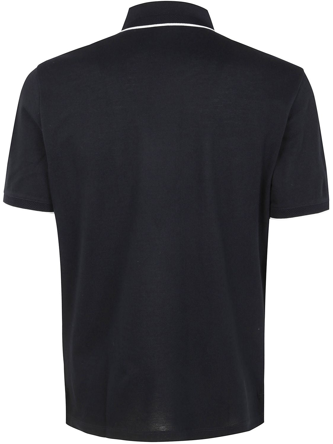 EMPORIO ARMANI Logo Embroidered Polo Shirt - Men’s Apparel