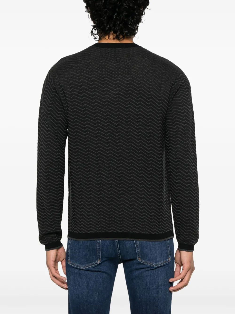 EMPORIO ARMANI Wool Blend Crewneck Sweater for Men