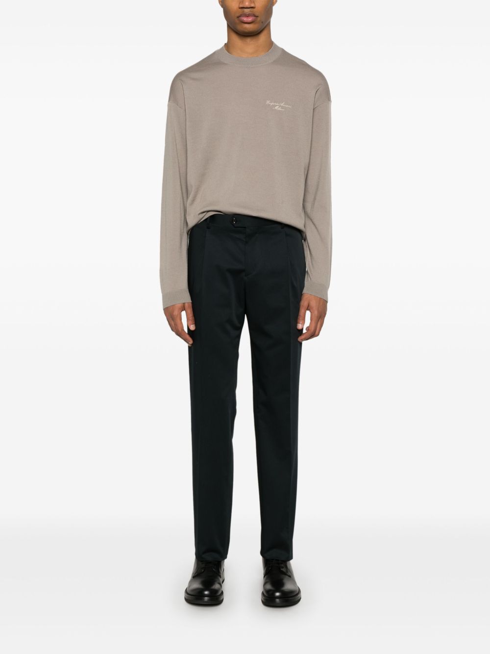 EMPORIO ARMANI Wool Blend Crew Neck Sweater - SS25