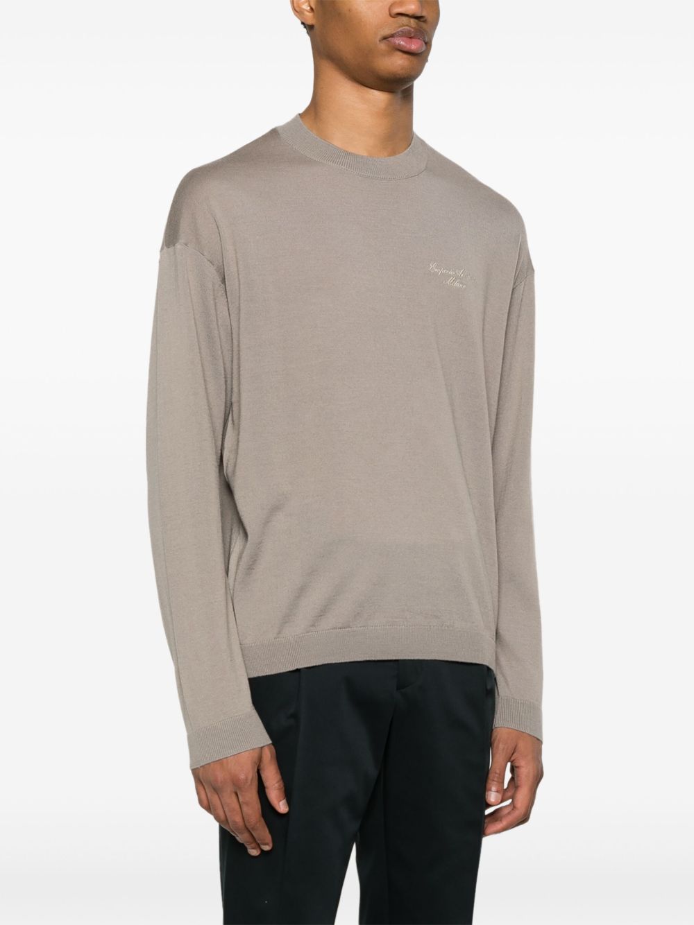 EMPORIO ARMANI Wool Blend Crew Neck Sweater - SS25