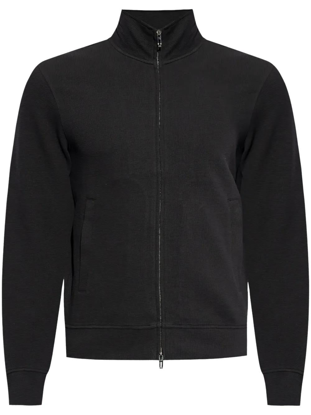 EMPORIO ARMANI Men's Cotton Zip-Up High Neck Sweatshirt