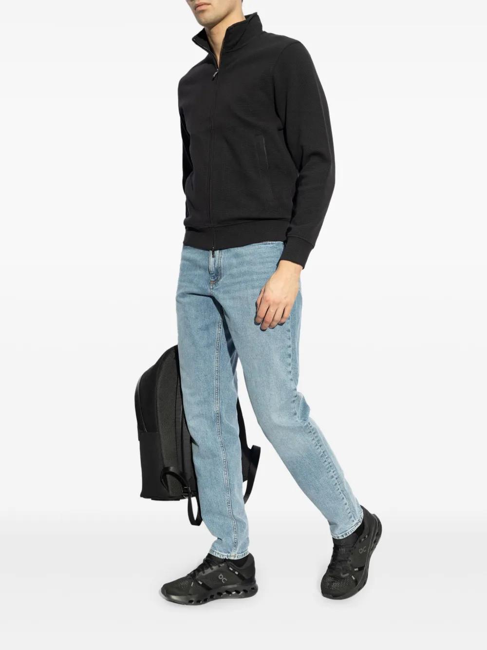 EMPORIO ARMANI Men's Cotton Zip-Up High Neck Sweatshirt