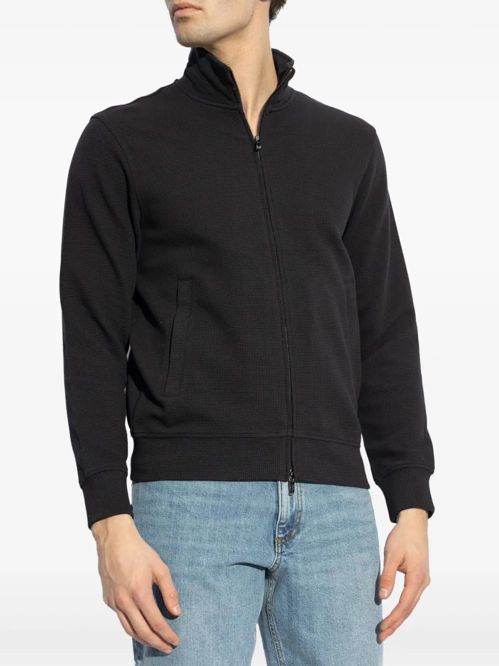 EMPORIO ARMANI Men's Cotton Zip-Up High Neck Sweatshirt