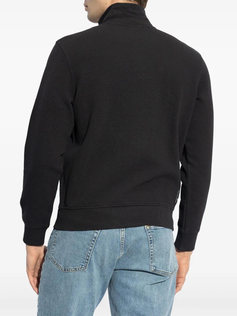 EMPORIO ARMANI Men's Cotton Zip-Up High Neck Sweatshirt
