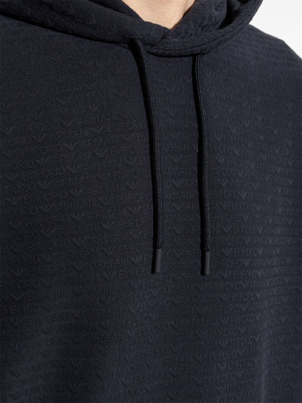 EMPORIO ARMANI Allover Logo Hoodie for Men