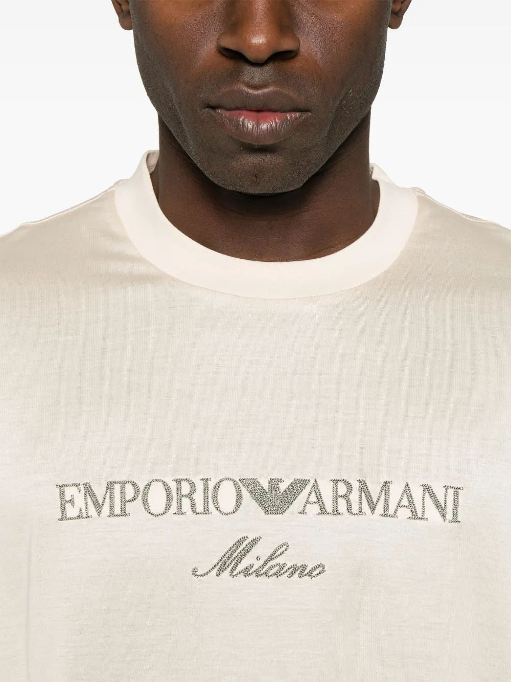 EMPORIO ARMANI Logo-Embroidered T-Shirt