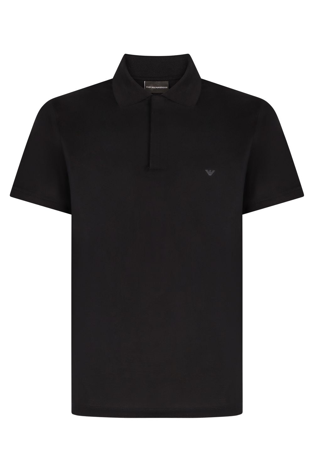 EMPORIO ARMANI Short Sleeve Cotton Polo Shirt with Half Zip