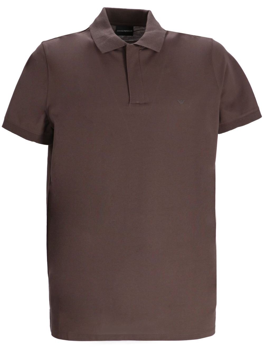 EMPORIO ARMANI Men's Split Neck Cotton Polo Shirt
