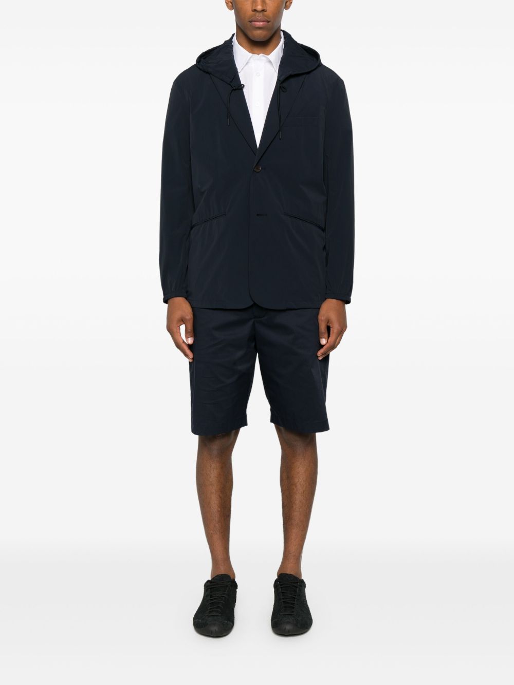 EMPORIO ARMANI Nylon Hooded Blazer Jacket