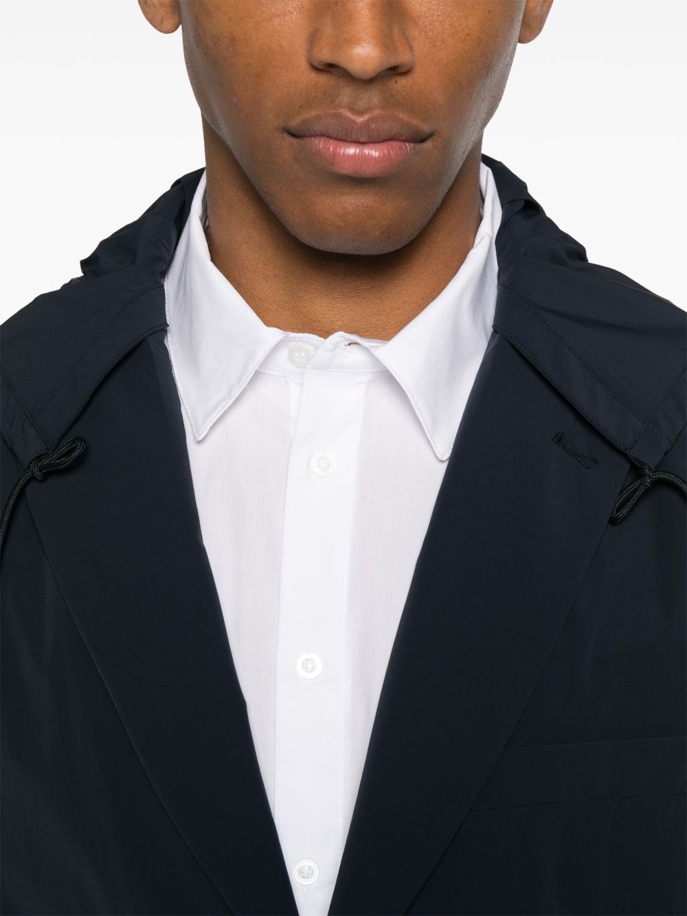 EMPORIO ARMANI Nylon Hooded Blazer Jacket