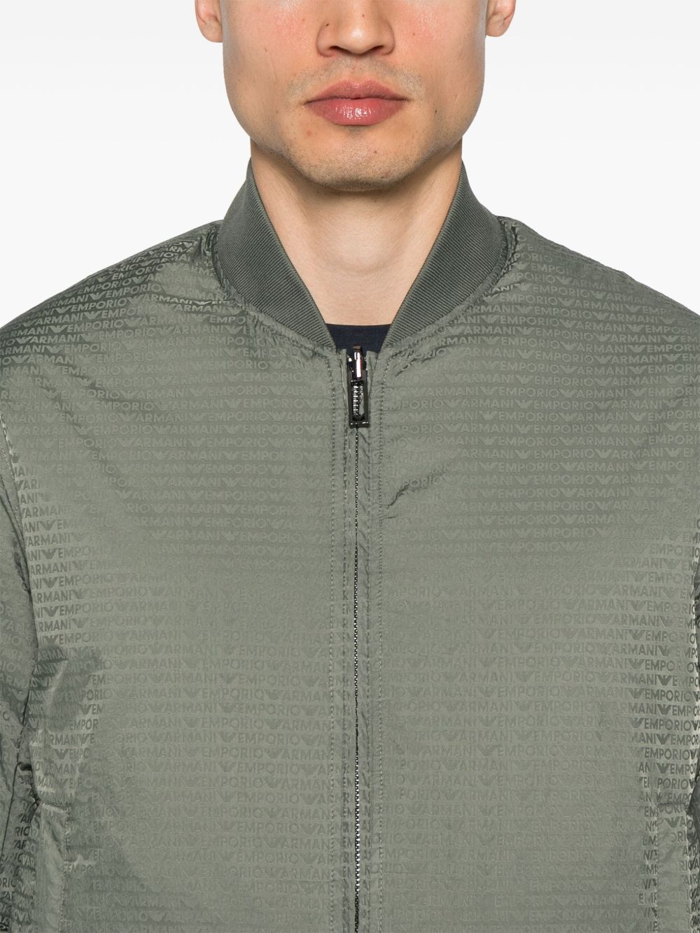 EMPORIO ARMANI Jacquard Nylon Bomber Jacket - Men's
