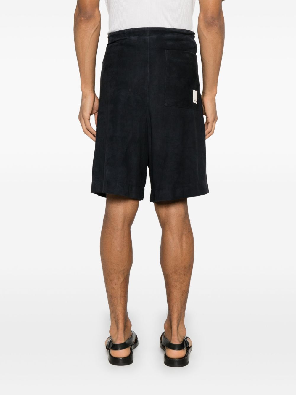 EMPORIO ARMANI Men's Leather Bermuda Shorts