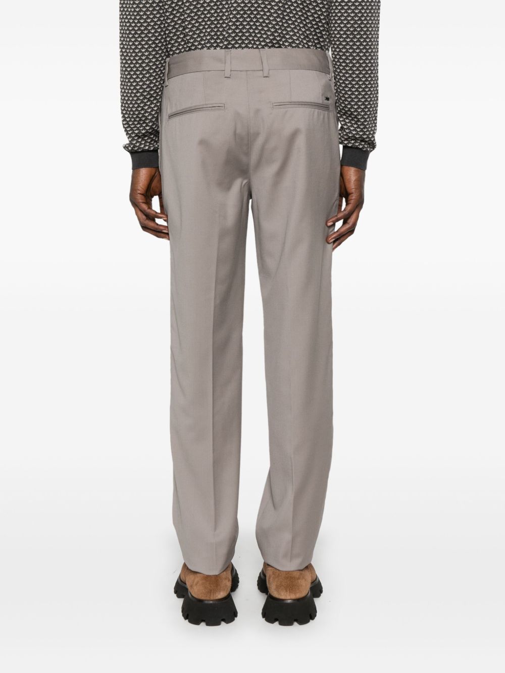 EMPORIO ARMANI Men's Wool Chino Trousers
