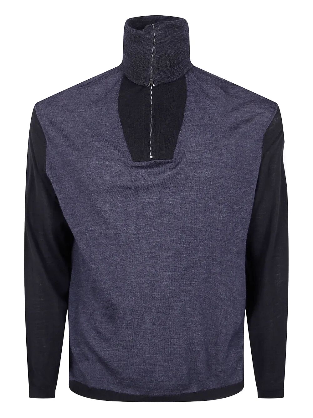 EMPORIO ARMANI Half Zip Turtle Neck Sweater