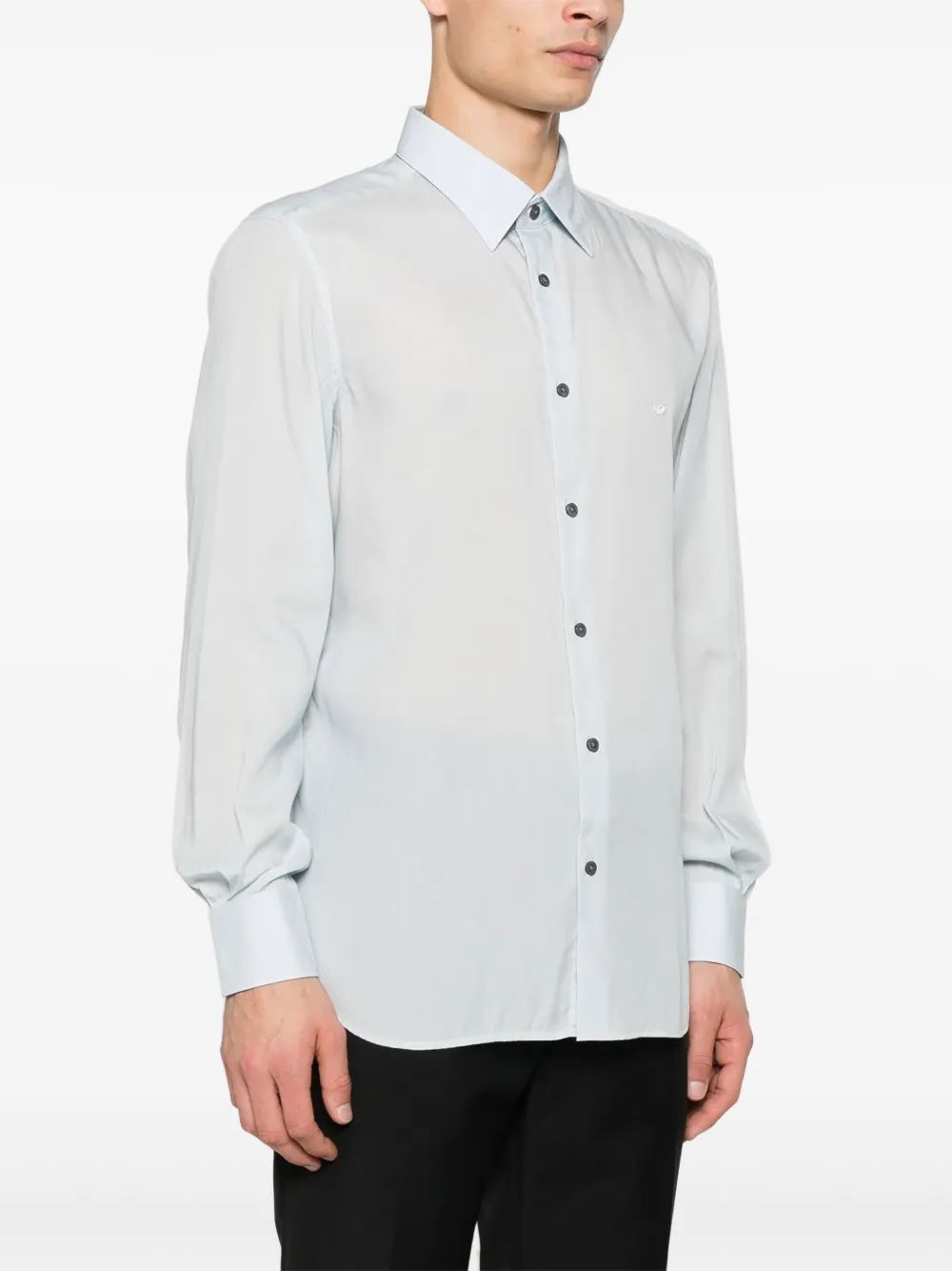 EMPORIO ARMANI Men's Striped Button-Up Shirt