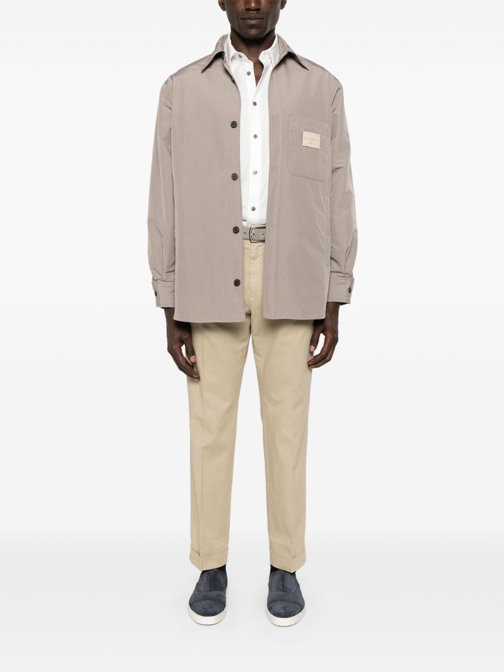 EMPORIO ARMANI Allover Logo Cotton Shirt for Men