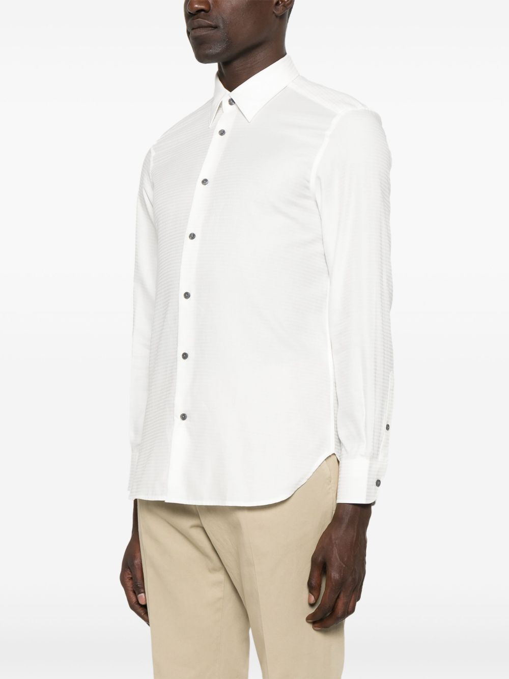 EMPORIO ARMANI Allover Logo Cotton Shirt for Men