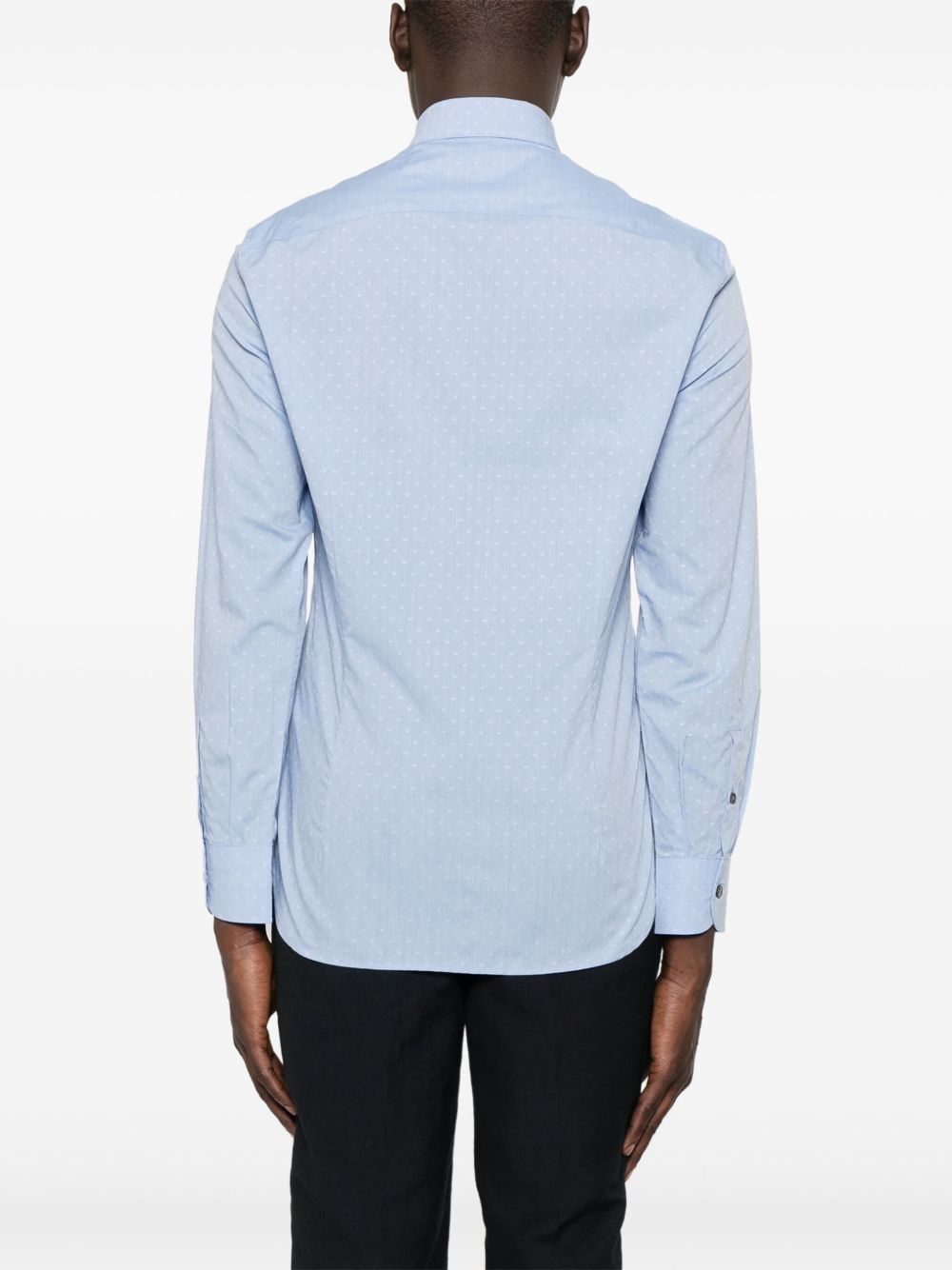 EMPORIO ARMANI Allover Logo Cotton Shirt - SS25