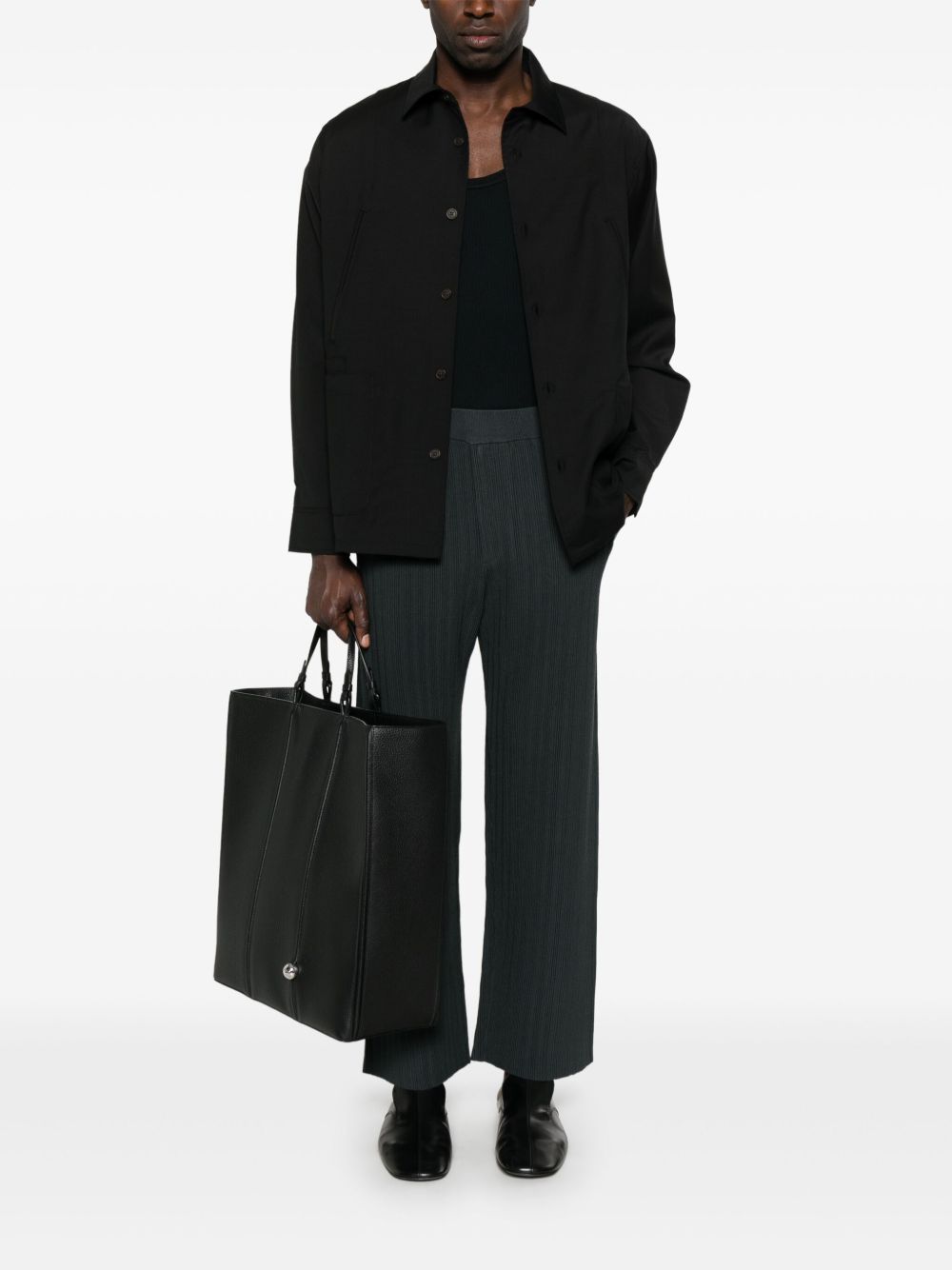 EMPORIO ARMANI Men's Cotton Trousers with Elasticated Waistband