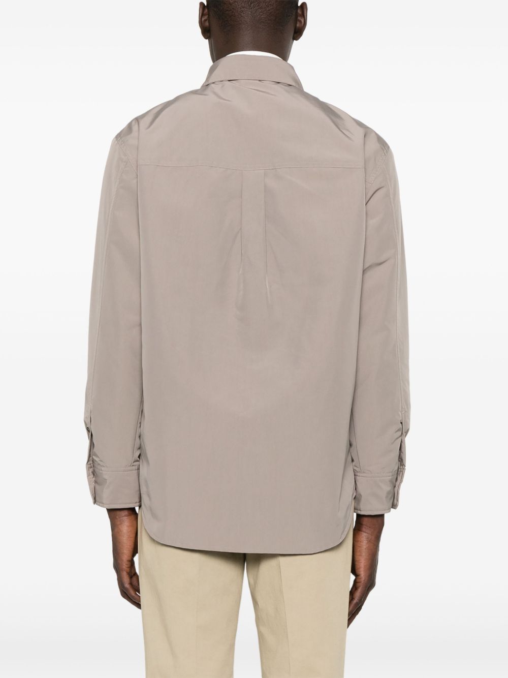 EMPORIO ARMANI Classic Logo Button-Up Shirt for Men