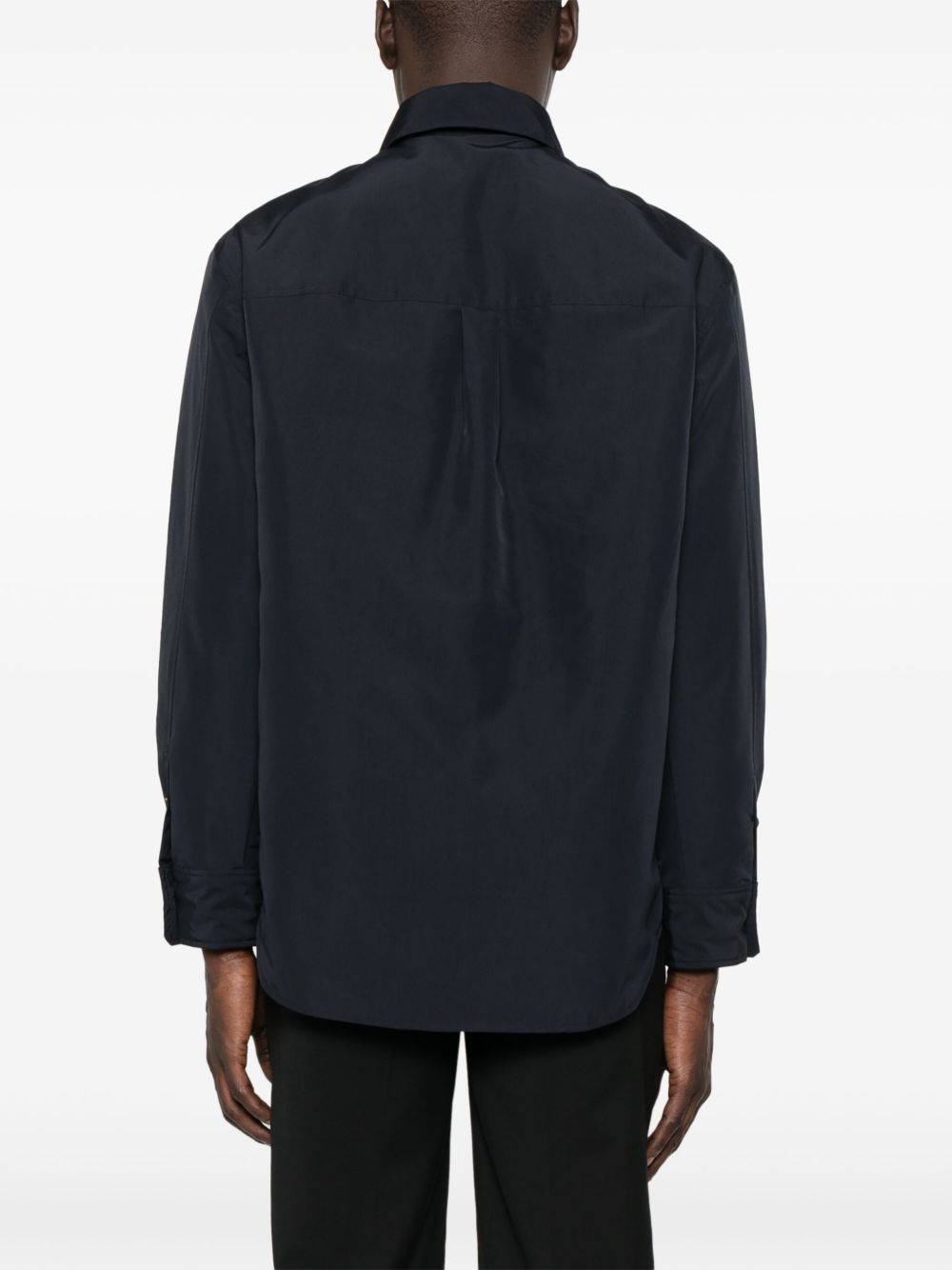 EMPORIO ARMANI Men's Logo Shirt with Buttoned Cuffs