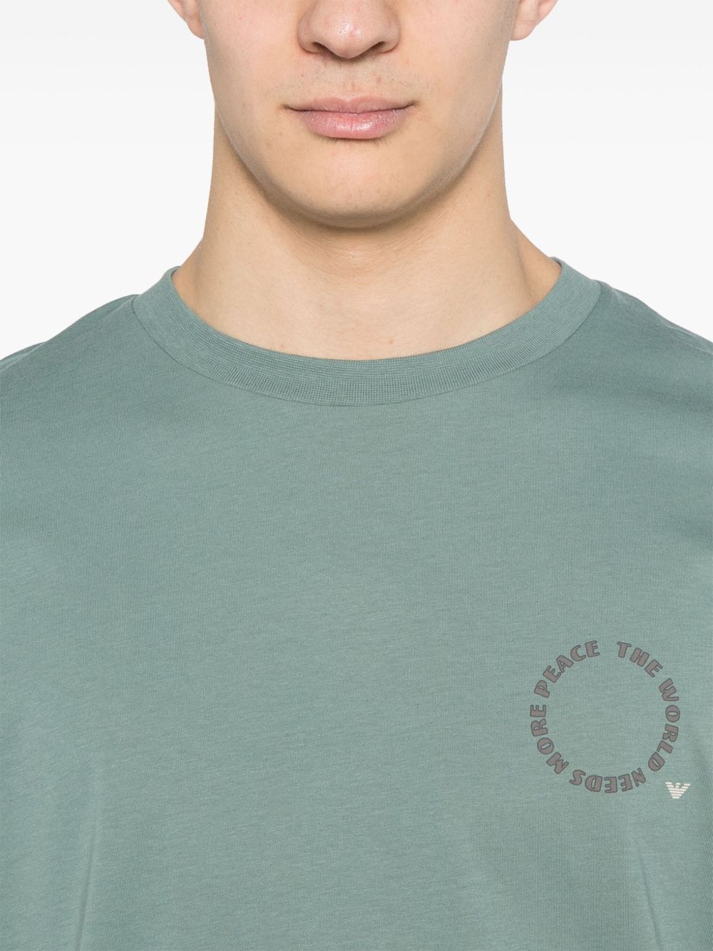 EMPORIO ARMANI Printed Organic Cotton T-Shirt
