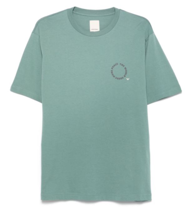 EMPORIO ARMANI Printed Organic Cotton T-Shirt