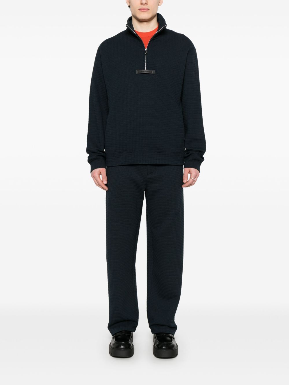 E'CLAT Concealed Front Zip Sweatpants for Men