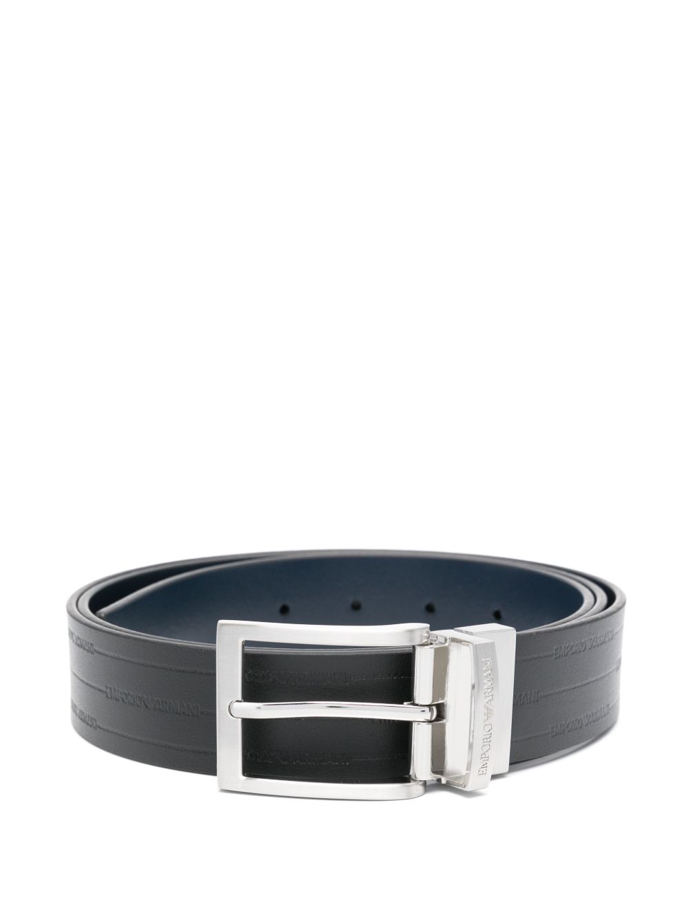 EMPORIO ARMANI Leather Belt with Adjustable Fit