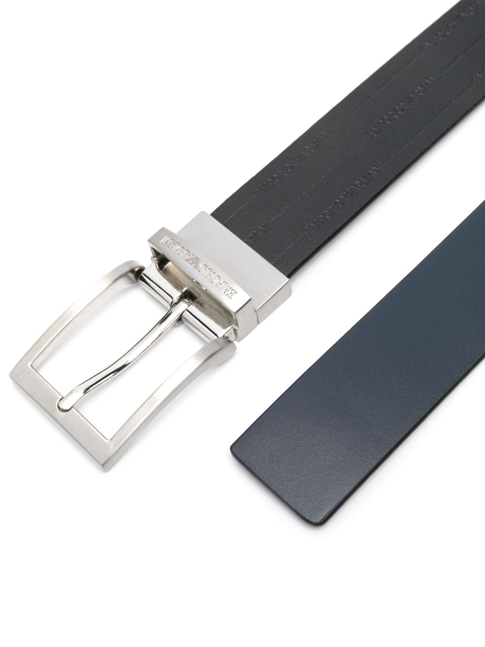 EMPORIO ARMANI Leather Belt with Adjustable Fit