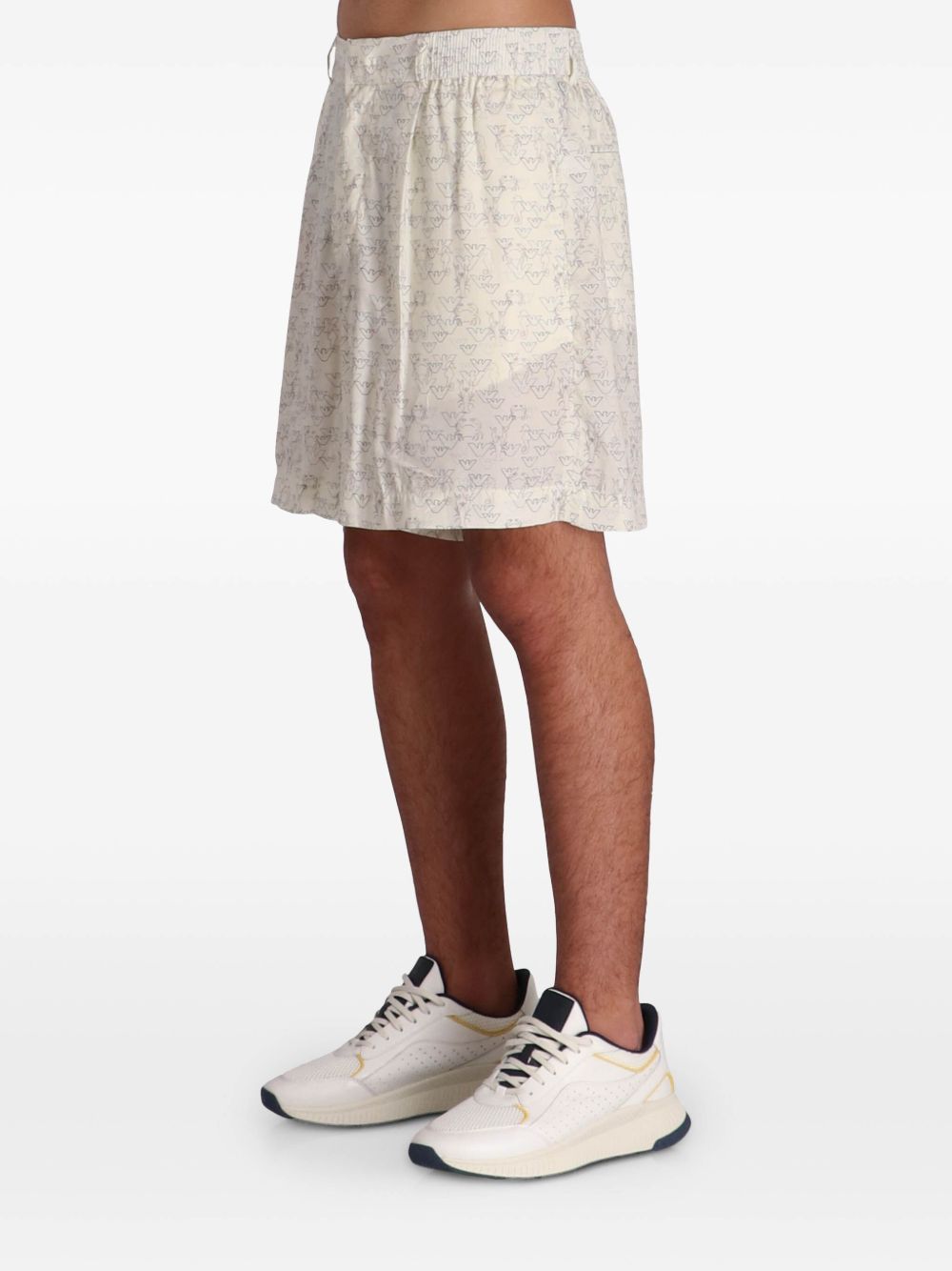 E'CLAT Men's Bermuda Shorts with Logo Design