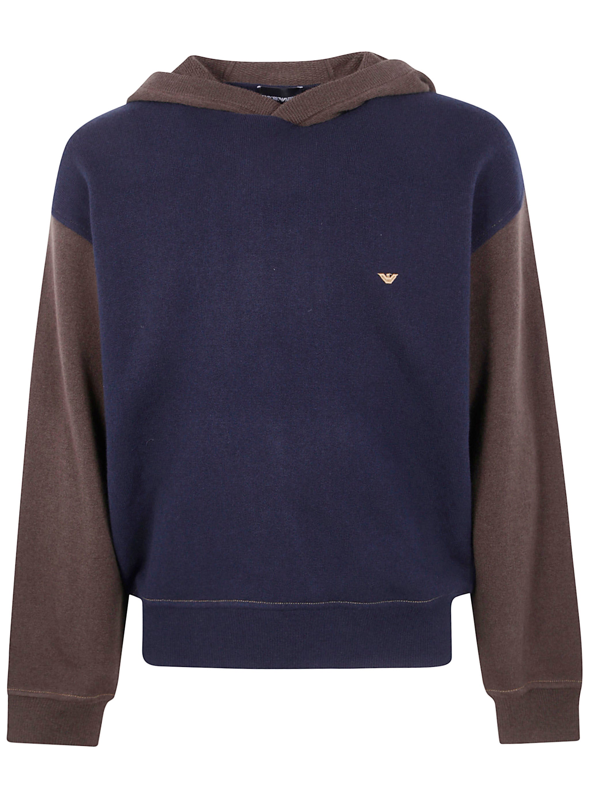 EMPORIO ARMANI Bicolor Hooded Sweater for Men